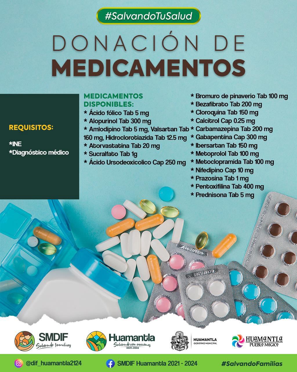 Invita SMDIF Huamantla a participar en el programa “Salvando tu salud” con la entrega de medicamentos gratuitos